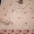 Linen Cotton Dress Material for Women | Floral Embroidery Suit