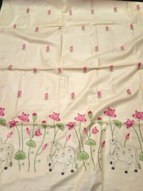 Embroidery Suit Material for Women – Cotton Linen Floral Design
