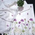 Cotton Linen Dress Material with Nandi Embroidery