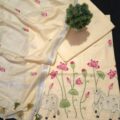 Embroidery Suit Material for Women – Cotton Linen Floral Design