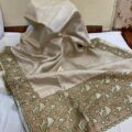 Handloom Bhagalpuri Tussar Silk Sarees with Hand Cutwork