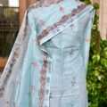 Linen Suits For Women Unstitched With Bird Embroidery Suit