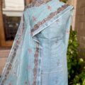 Linen Suits For Women Unstitched With Bird Embroidery Suit