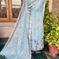 Linen Suits For Women Unstitched With Bird Embroidery Suit