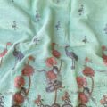 Pure Linen Dress Material Online – Swan Embroidery Festive Wear
